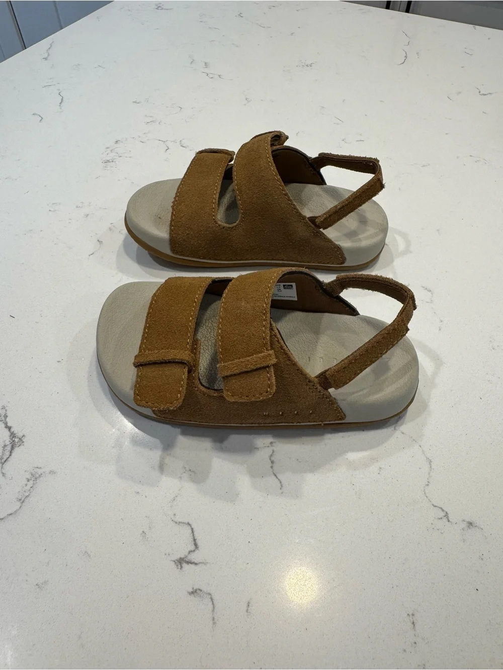 Reef Kids' Little Ojai sandals in tan suede Toddler size 9
